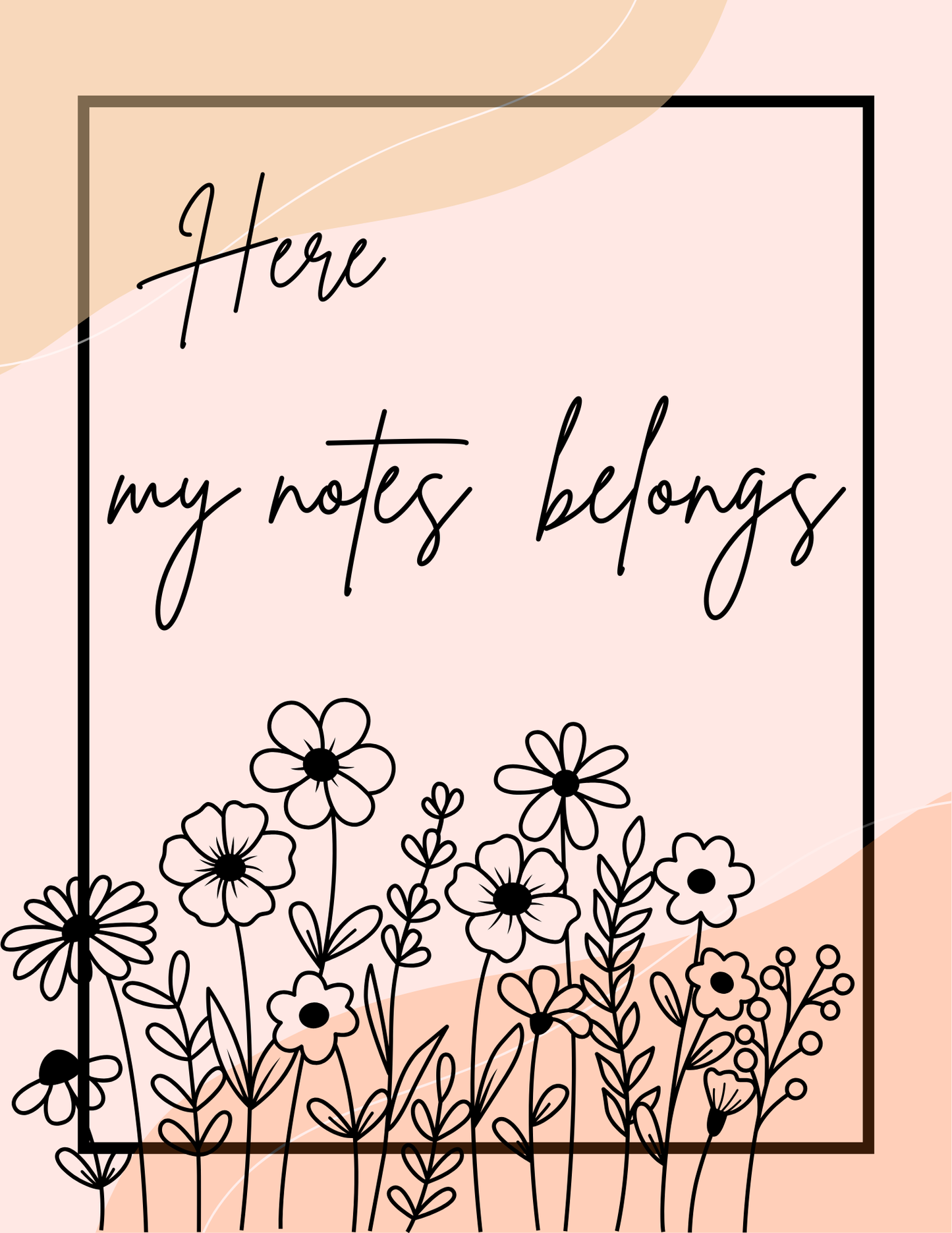 Flower Notebook Front and Back Design (PDF)