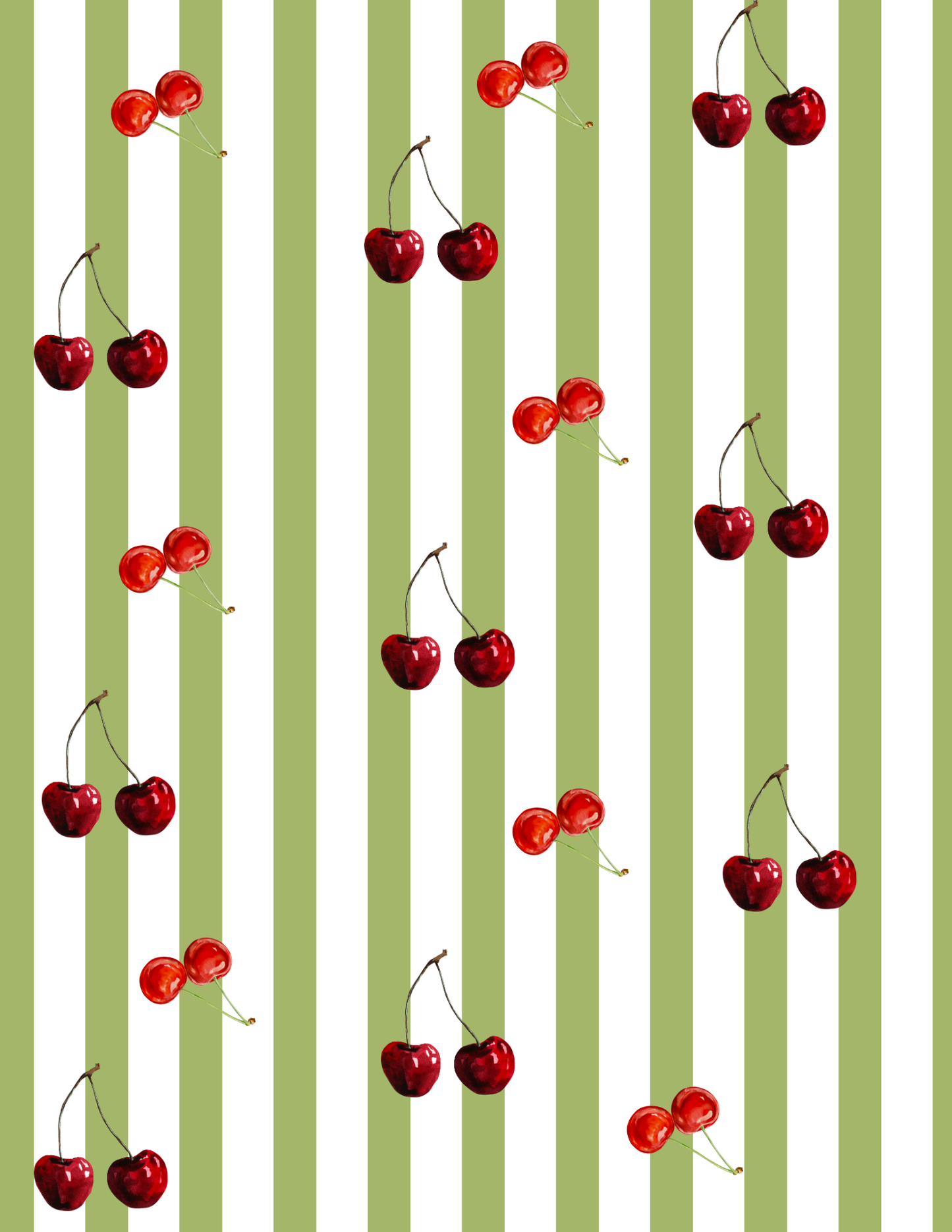 Cherry Notebook Front & Back Design - PDF Template