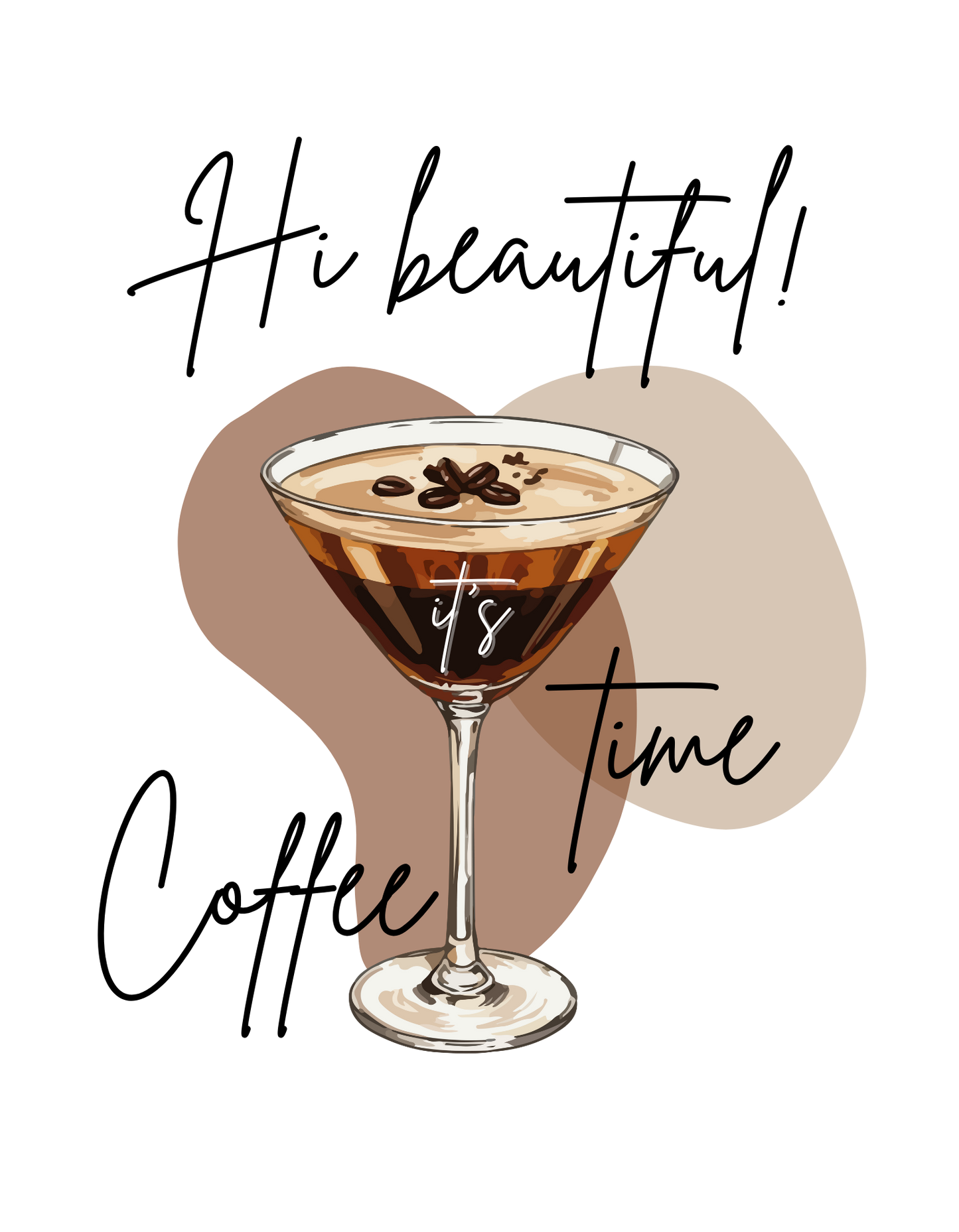 Coffee Time Design for T-Shirt and More (PNG & PDF)