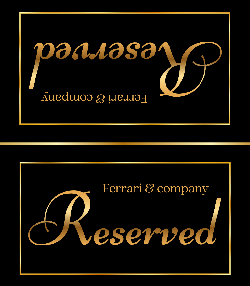 Elegant Reservation Table Place Card - Editable Canva Template