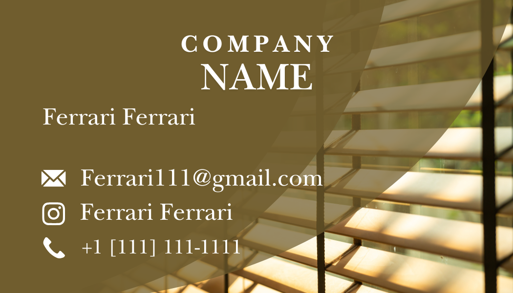 Blinds Business Card - Editable Front & Back Template