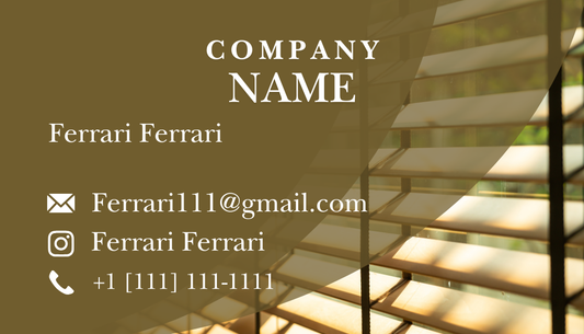 Blinds Business Card - Editable Front & Back Template