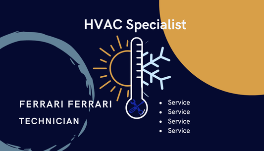 HVAC Specialist Business Card - Editable Front & Back Template