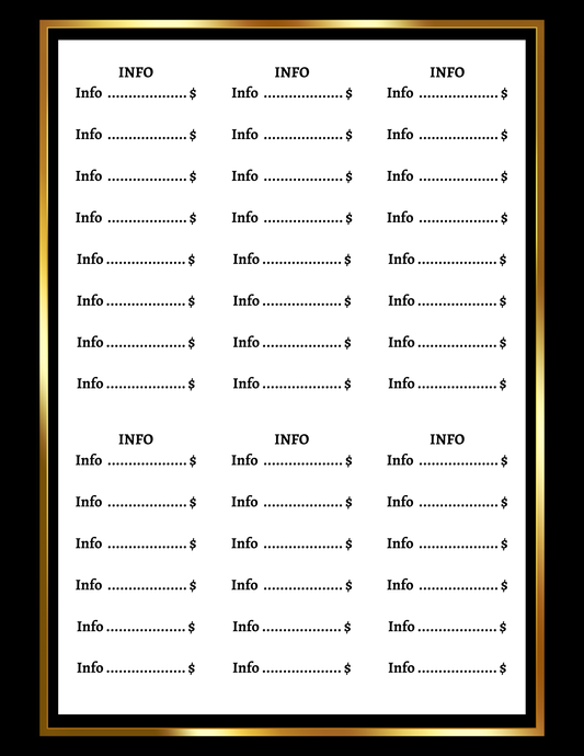 Elegant & Modern Menu Template - Editable for Lounges & Restaurants