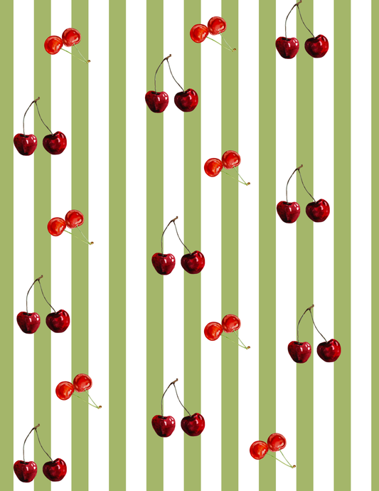 Cherry Notebook Front & Back Design - PDF Template