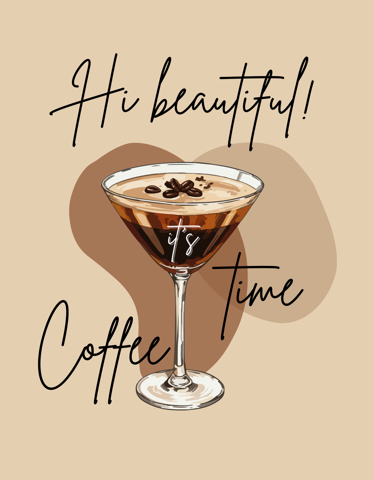 Coffee Time Design for T-Shirt and More (PNG & PDF)
