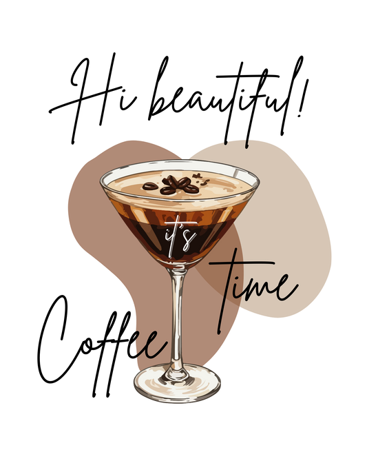 Coffee Time Design for T-Shirt and More (PNG & PDF)