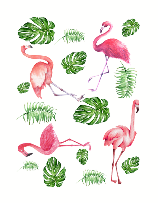 Flamingo Design - With & Without Background (PDF)