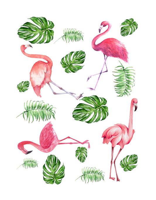 Flamingo Design - With & Without Background (PDF)
