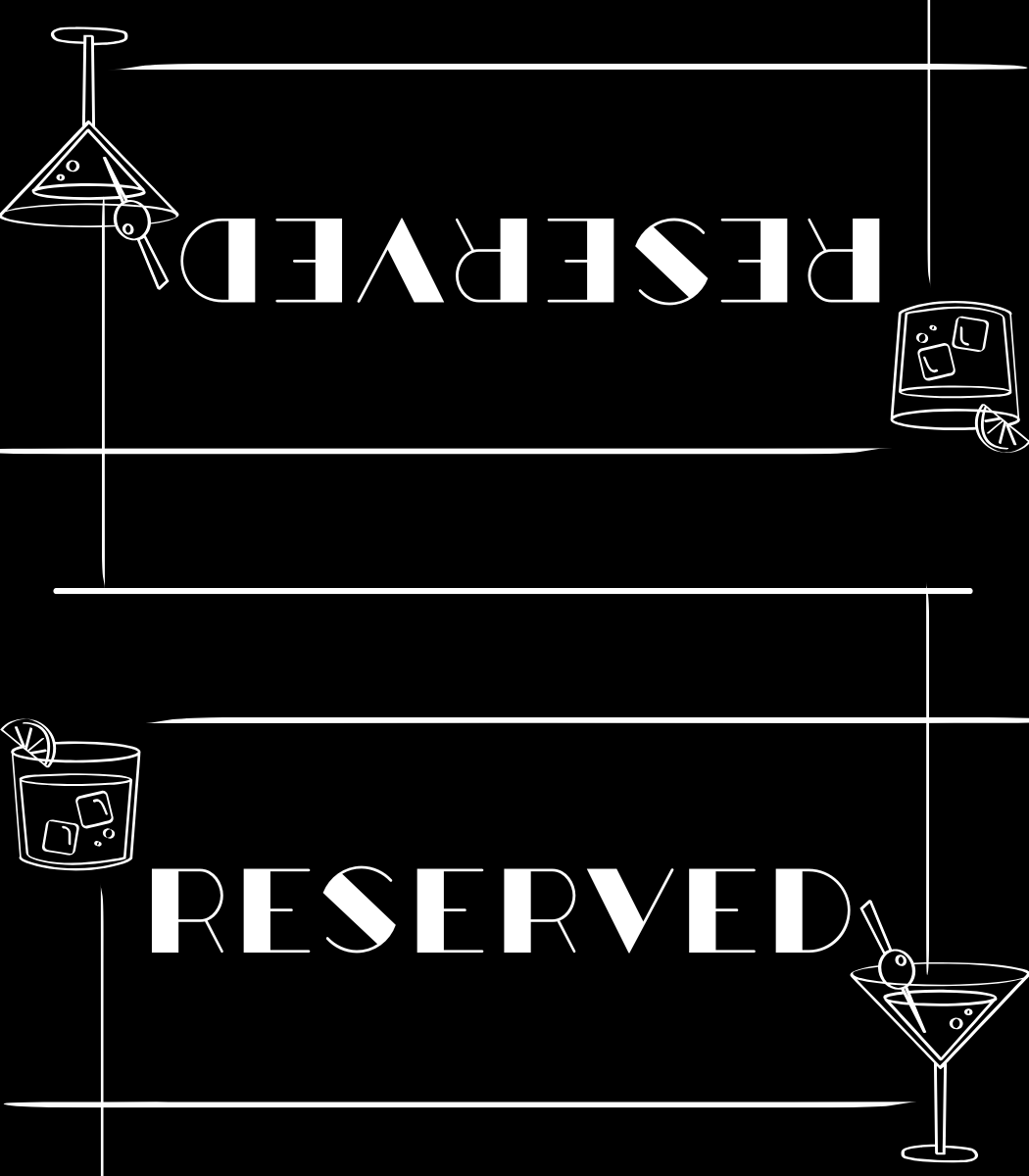 Aesthetic Simple Elegant Place Card Design - Cocktail Event PDF