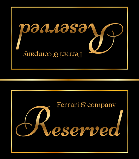 Elegant Reservation Table Place Card - Editable Canva Template
