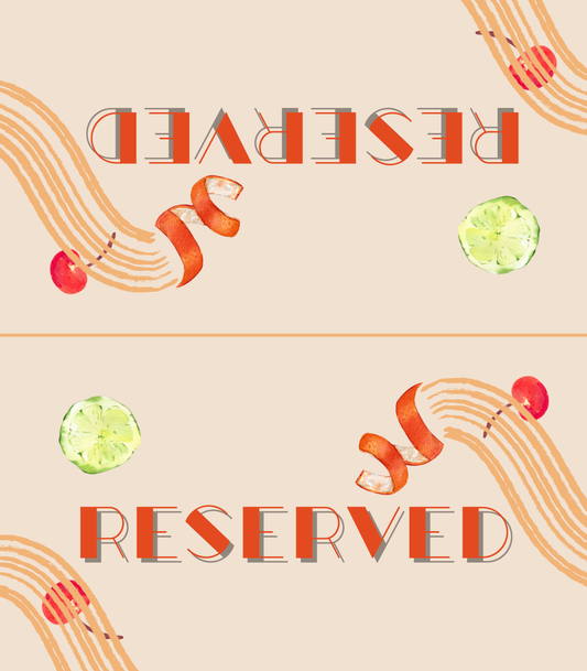 Fruity Reserved Place Card Design - Cherry, Lemon & Orange PDF